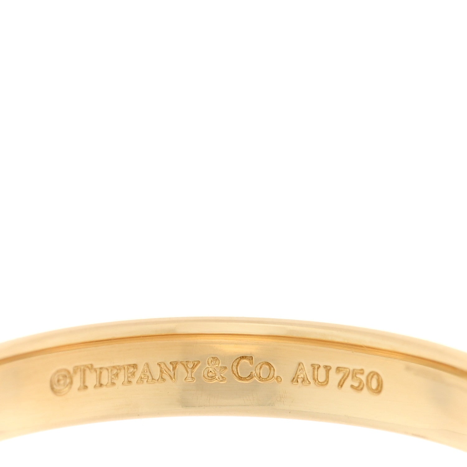 Tiffany 18K Yellow Gold 3mm Classic Wedding Band Ring 55 7.25 4 of 4