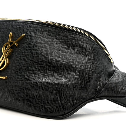 Saint Laurent Grain De Poudre Monogram Belt Bag Black 19 of 21