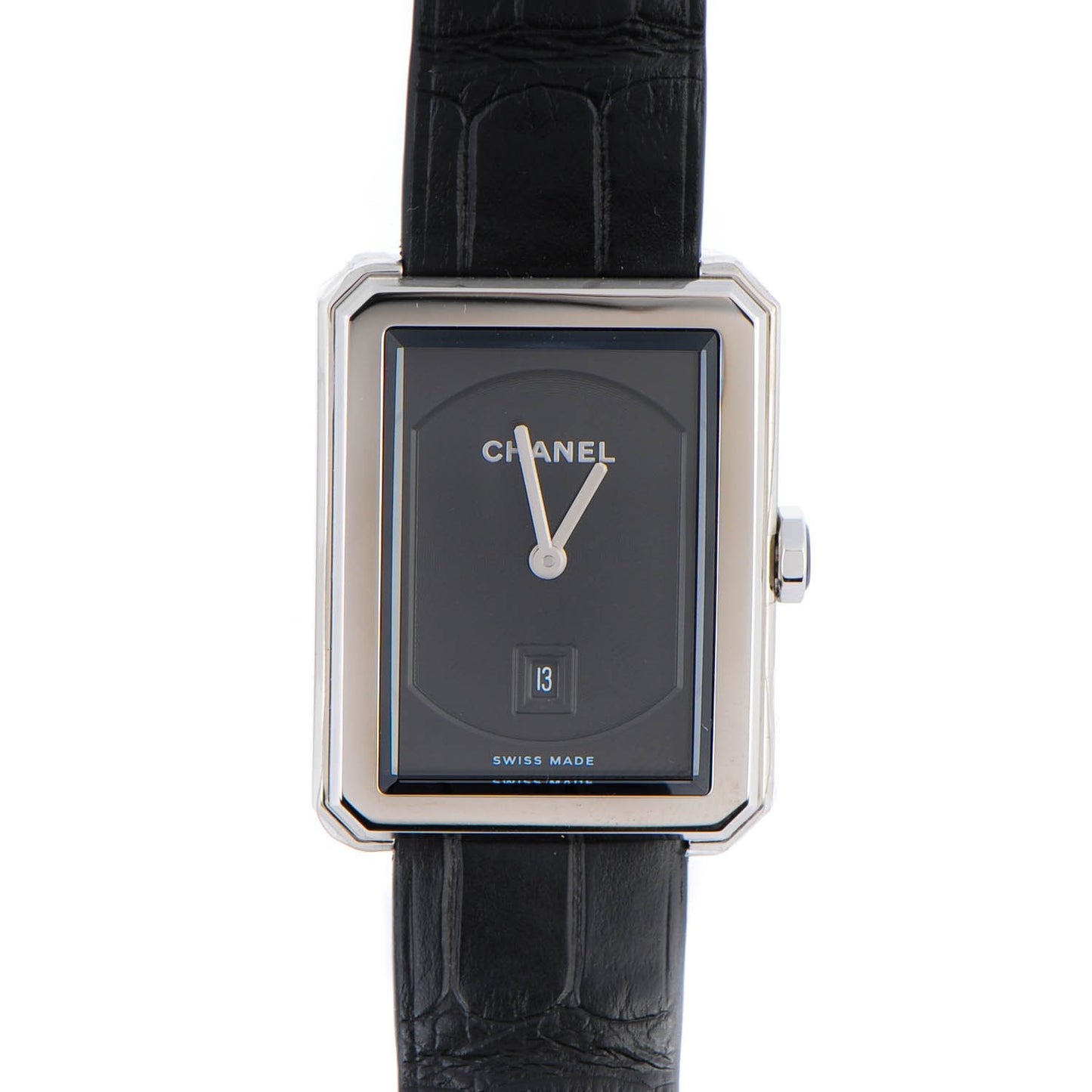 Stainless Steel Alligator 26mm Boy-Friend Quartz Watch Black