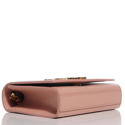 Saint Laurent Grain De Poudre Small Classic Monogram Satchel Pale Pink 4 of 8