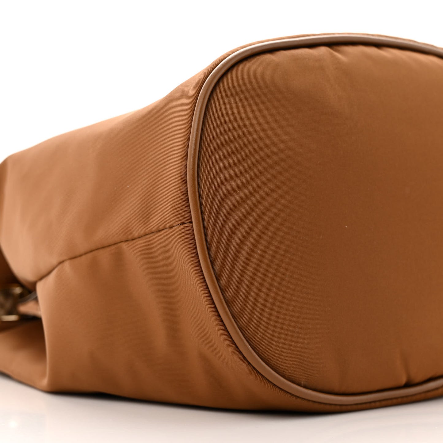 Re-Nylon Triangle Mariner Small Bucket Bag Brandy
