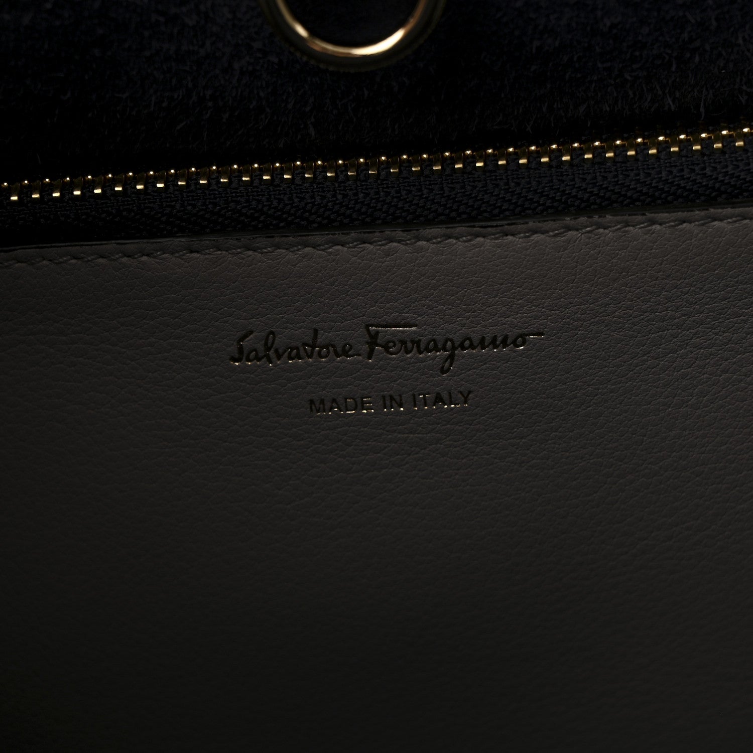 Salvatore Ferragamo Calfskin Jet Set Top Handle Bag Grey Navy 6 of 14