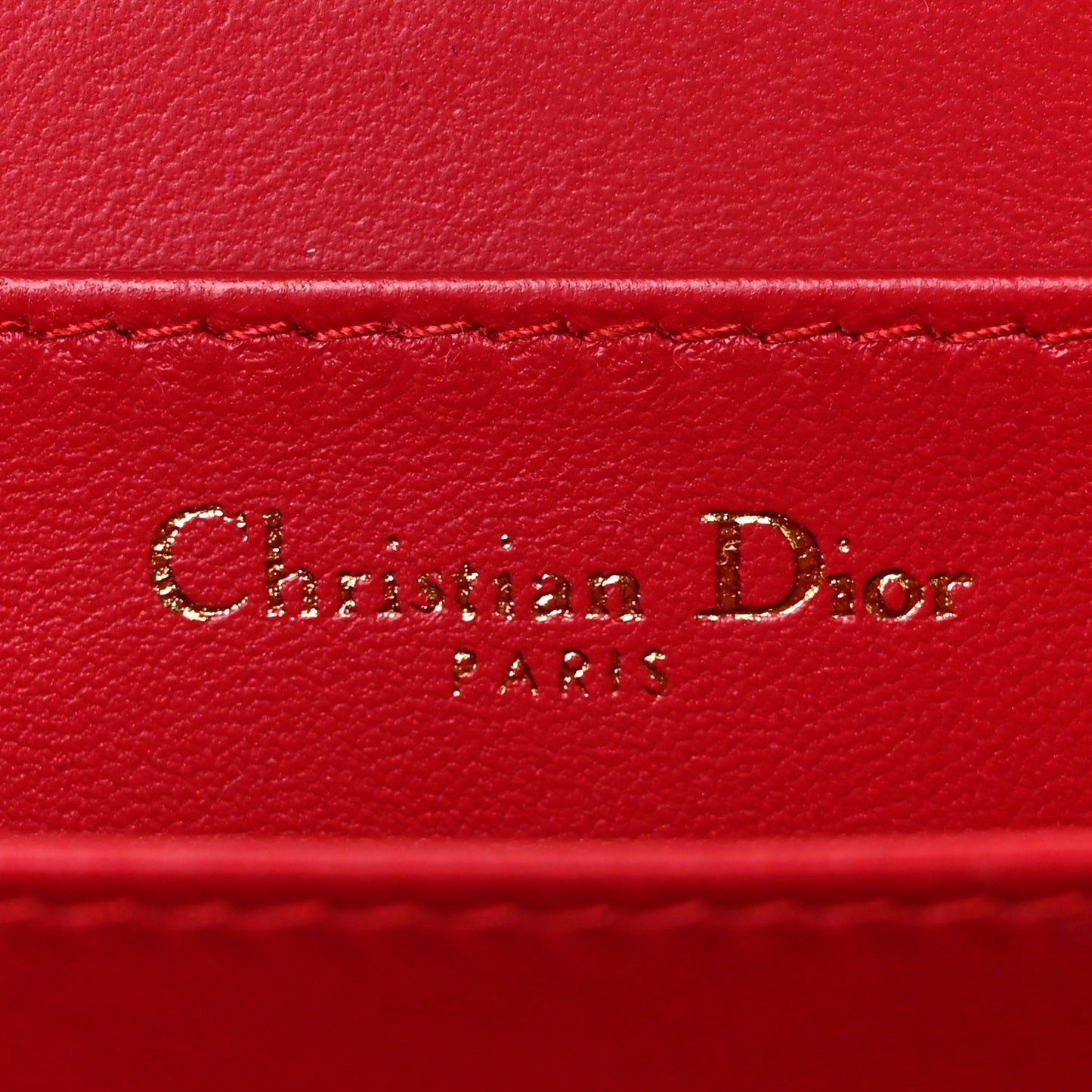 Lambskin Cannage Mini Caro Zipped Pouch Raspberry