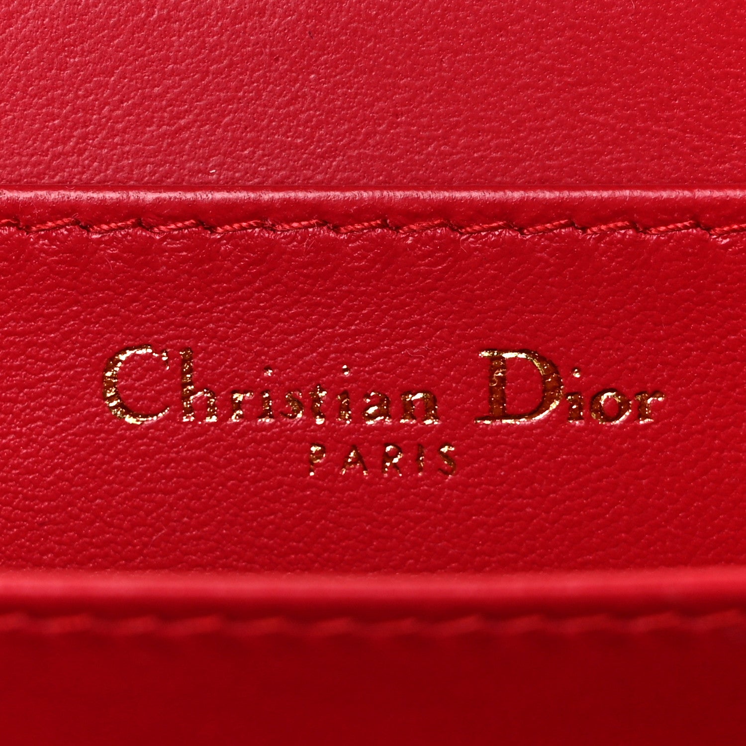 Christian Dior Lambskin Cannage Mini Caro Zipped Pouch Raspberry 5 of 7
