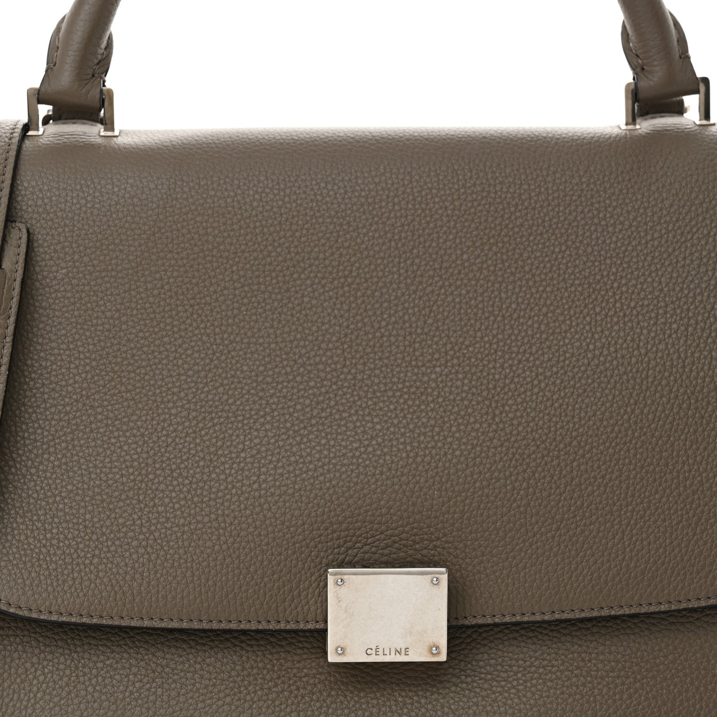 Drummed Calfskin Suede Small Trapeze Souris