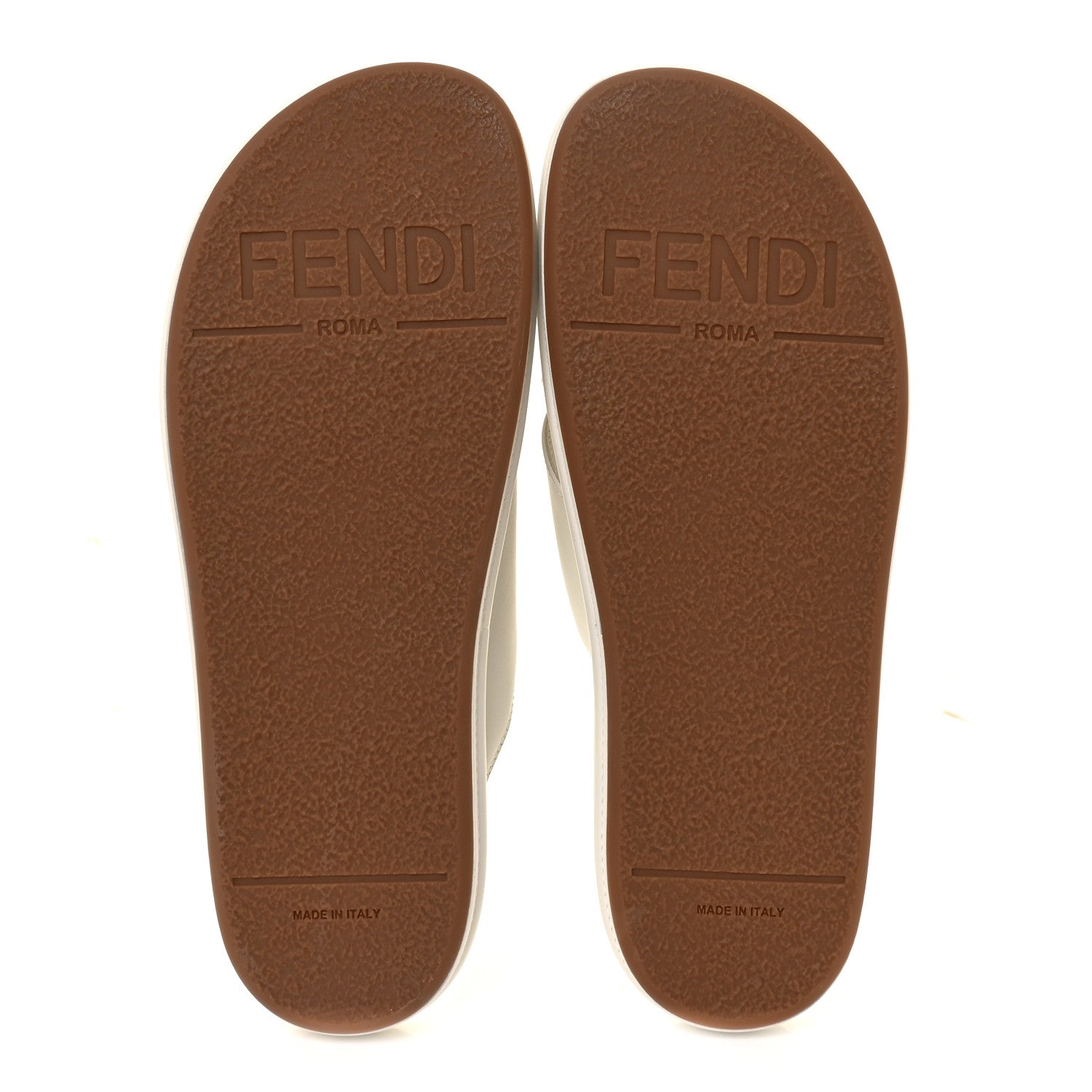 Fendi Vitello Womens Fendigraphy Slide Sandals 41 White Ice 5 of 7