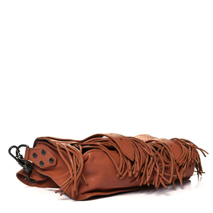 Proenza Schouler Lambskin Tiny Fringe Lux PS1 Satchel Saddle 3 of 11