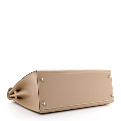 Hermes Box Kelly Sellier Guilloche 35 Argile 4 of 10