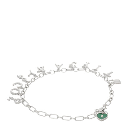 Tiffany Sterling Silver Enamel Love Notes Logo Charm Bracelet Blue 2 of 4