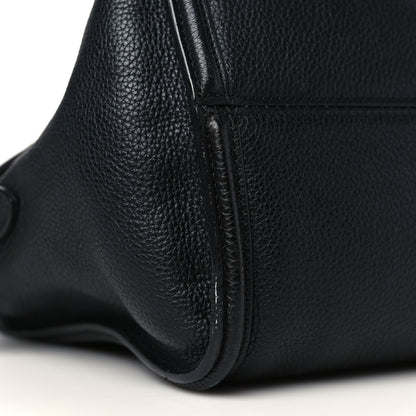 Alexander McQueen Pebbled Calfskin Small Skull Padlock Zip Around Tote Black 7 of 10