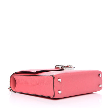 Hermes Chevre Chamkila Mini Verrou Chaine Bag Rose Lipstick 4 of 13