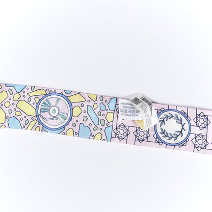Hermes Silk La Danse Des Amazones Twilly Rose Pale Bleu Jaune 2 of 4