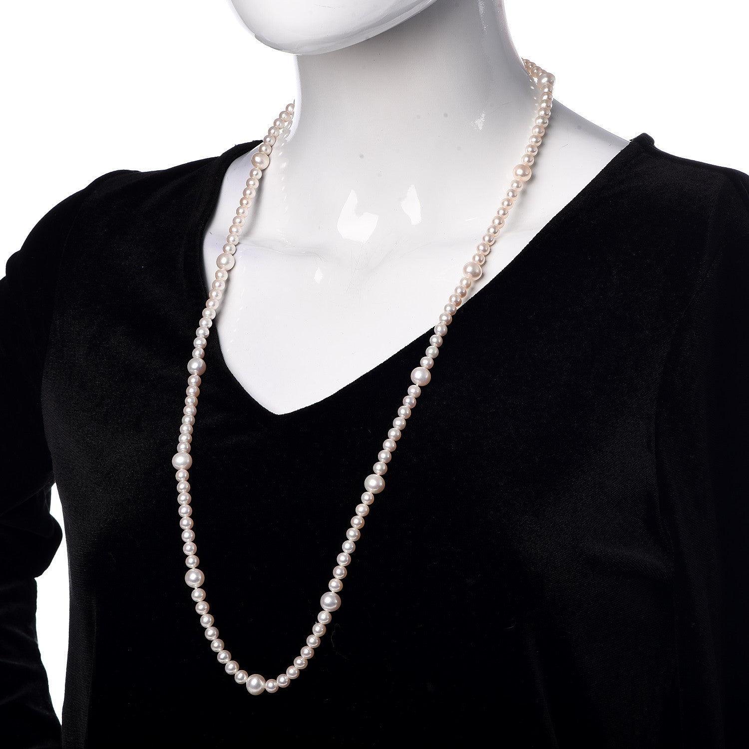 Tiffany Sterling Silver Pearl 5.5-9mm Ziegfeld Strand Necklace 2 of 6