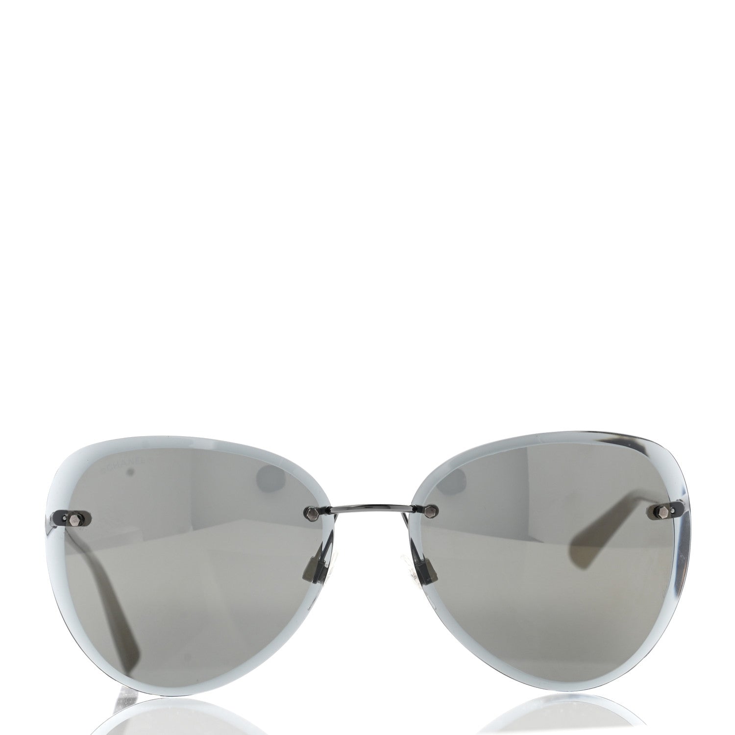 Chanel Mirrored Pilot Sunglasses 4239 Silver 2 of 10