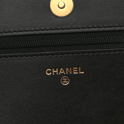 Chanel Caviar Quilted Boy Wallet On Chain WOC Black 7 of 11