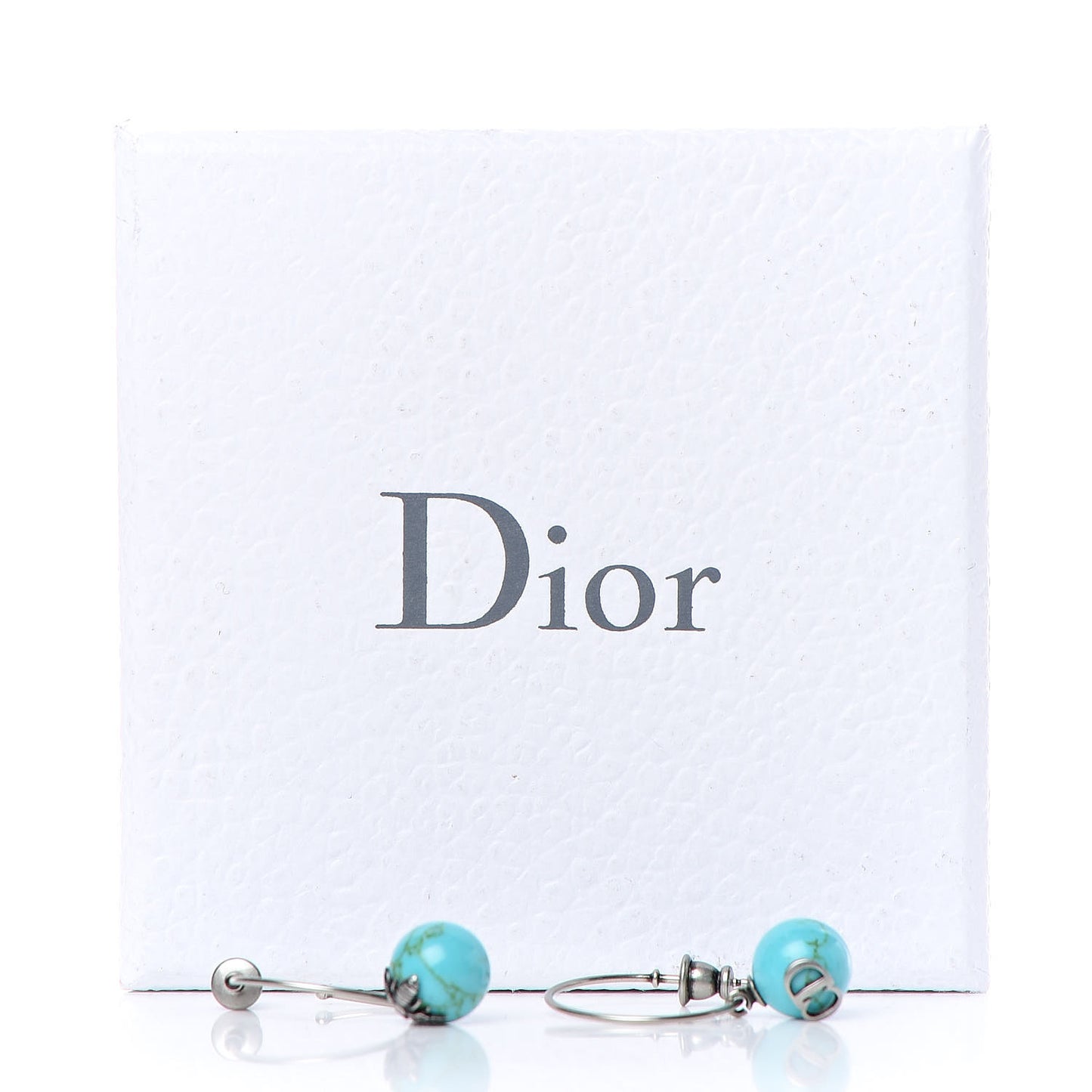 Mise En Dior Tribal Hoop Earrings Turquoise