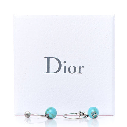 Christian Dior Mise En Dior Tribal Hoop Earrings Turquoise 4 of 4