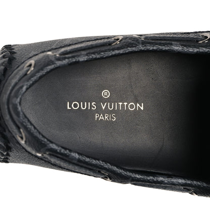Louis Vuitton Monogram Eclipse Mens Arizona Car Shoe Moccasin Loafers 6 8 of 8