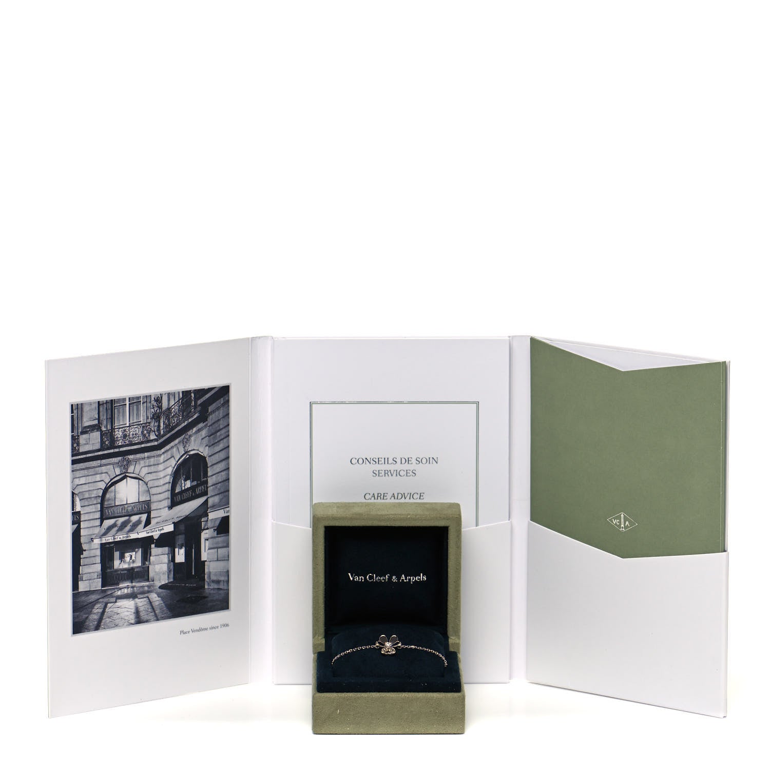 Van Cleef & Arpels 18K White Gold Diamond Mini Frivole Bracelet 6 of 6