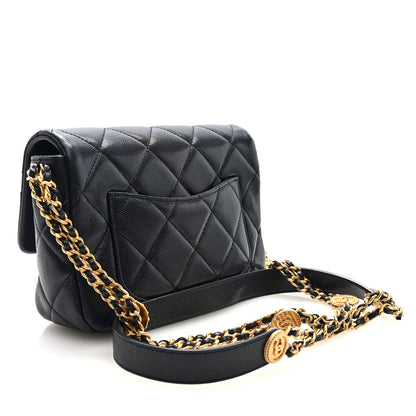 Chanel Caviar Quilted Small Twist Your Buttons Flap Black 3 of 10