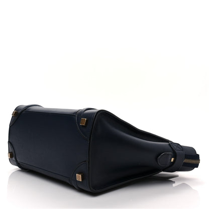 Celine Smooth Calfskin Interstice Micro Luggage Navy Blue 4 of 8