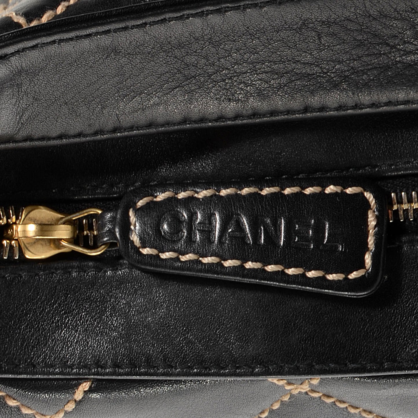 Calfskin Wild Stitch Hobo Black