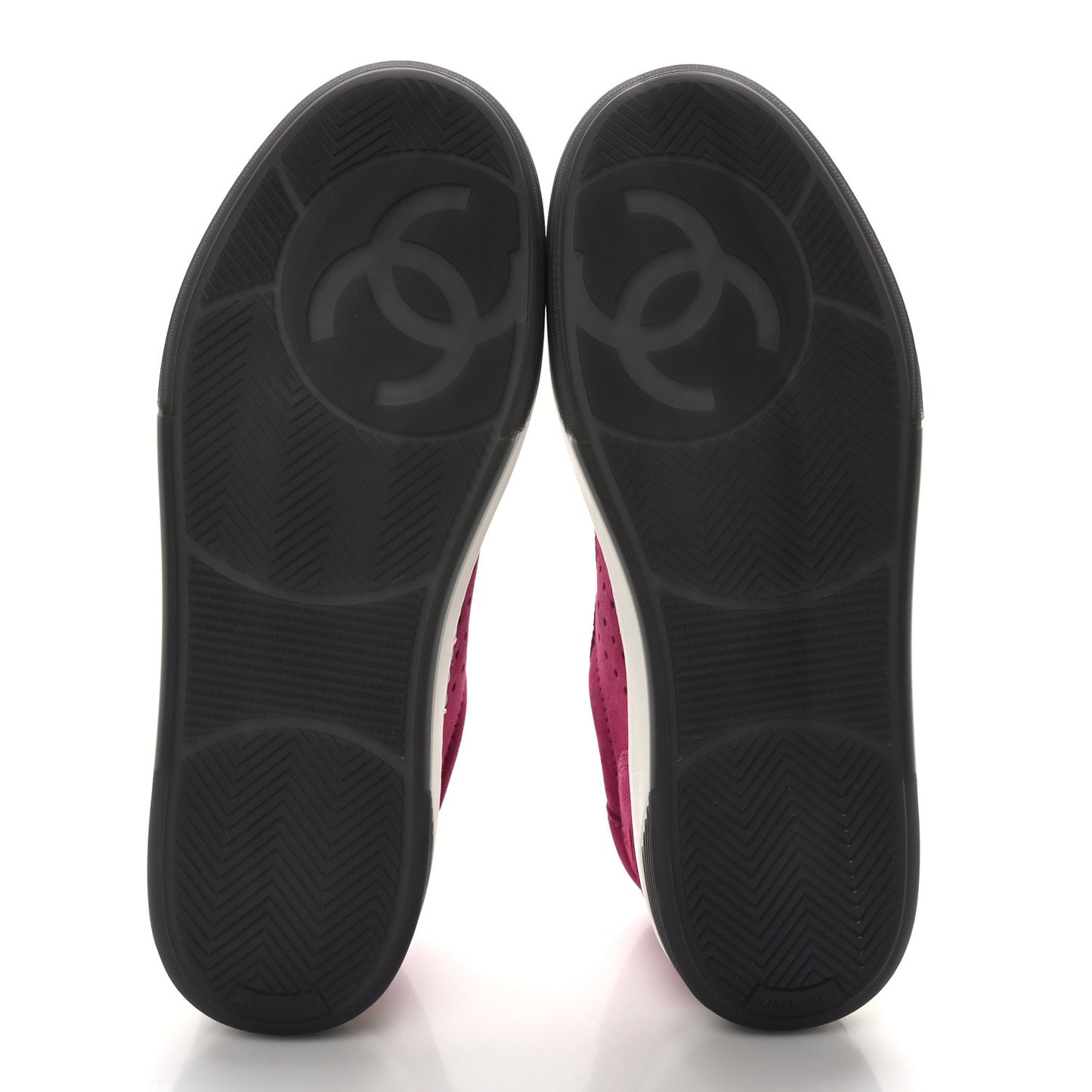 Suede Calfskin Logo Sneakers 39 Dark Pink