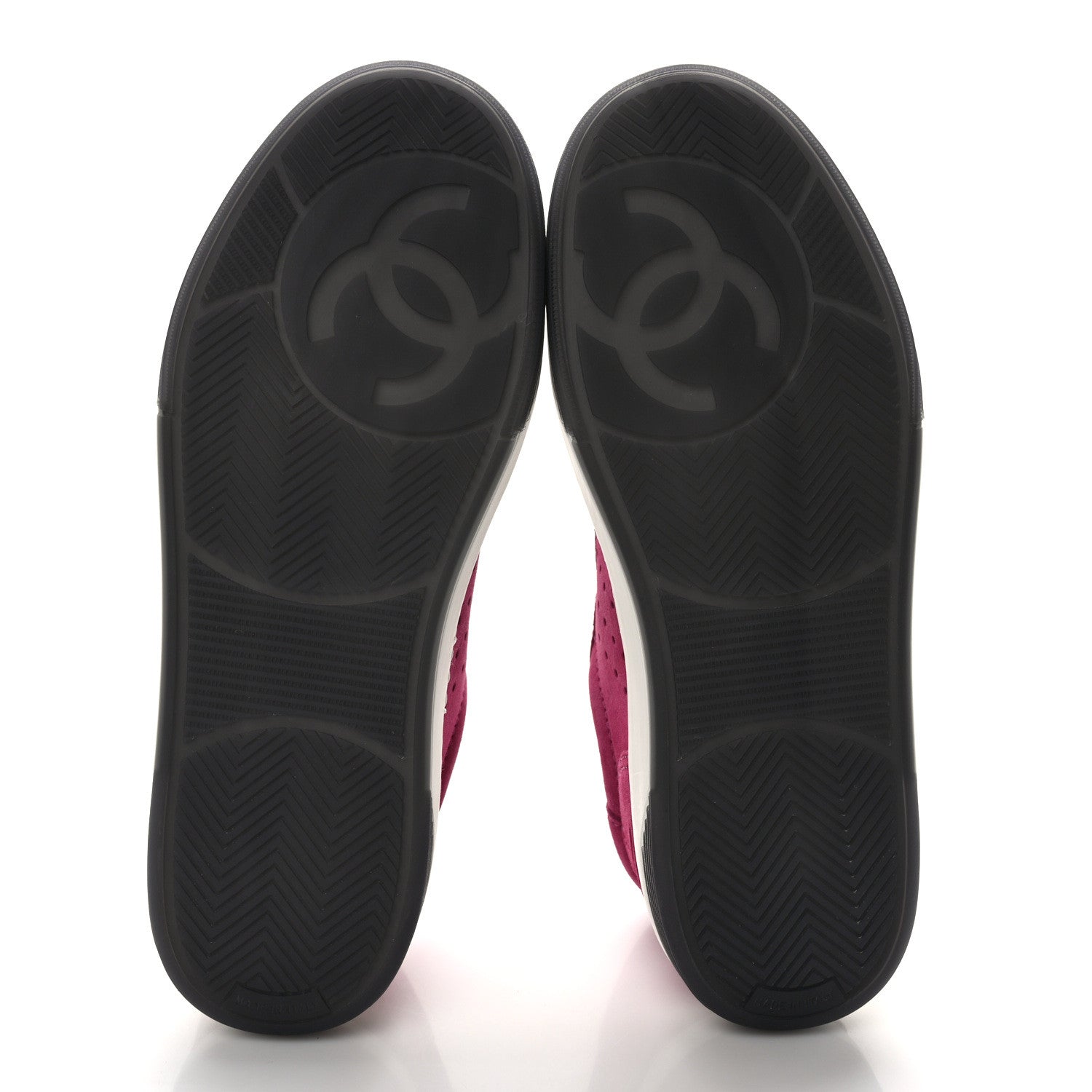 Chanel Suede Calfskin Logo Sneakers 39 Dark Pink 6 of 10