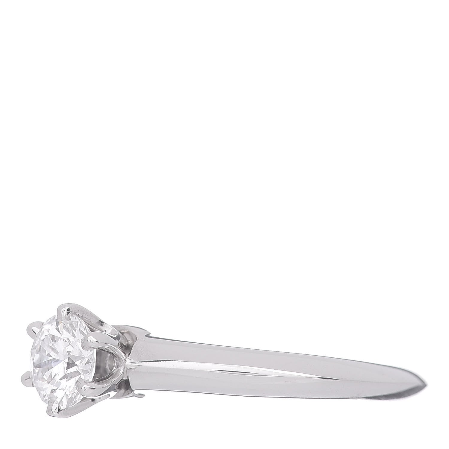 Tiffany Platinum Diamond .41ct Solitaire Engagement Ring 48 4.5 3 of 6