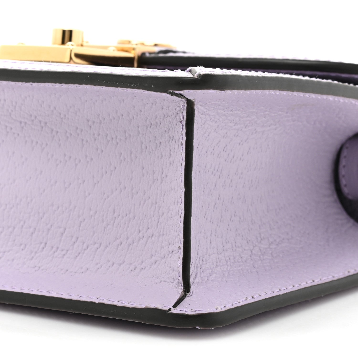 Gucci Textured Dollar Calfskin Mini Ophidia Padlock Top Handle Chain Shoulder Bag Senanque 7 of 10