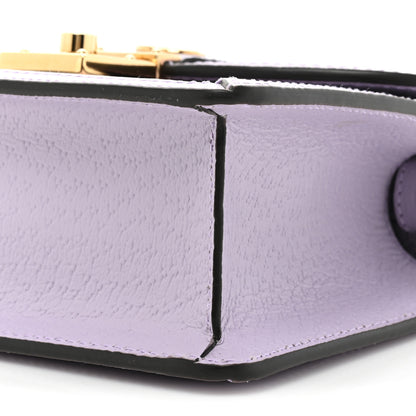 Gucci Textured Dollar Calfskin Mini Ophidia Padlock Top Handle Chain Shoulder Bag Senanque 7 of 10