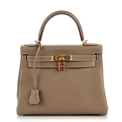 Hermes Taurillon Clemence Kelly Retourne 28 Etoupe 1 of 39