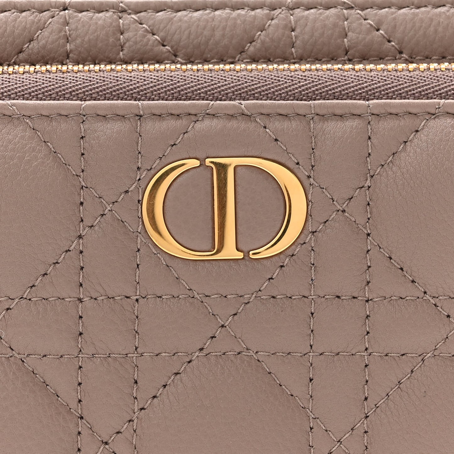 Supple Calfskin Caro Double Pouch Warm Taupe