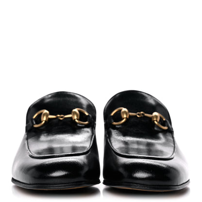 Gucci Goatskin Womens Horsebit Mid-Heel Loafers 38.5 Black 2 of 11
