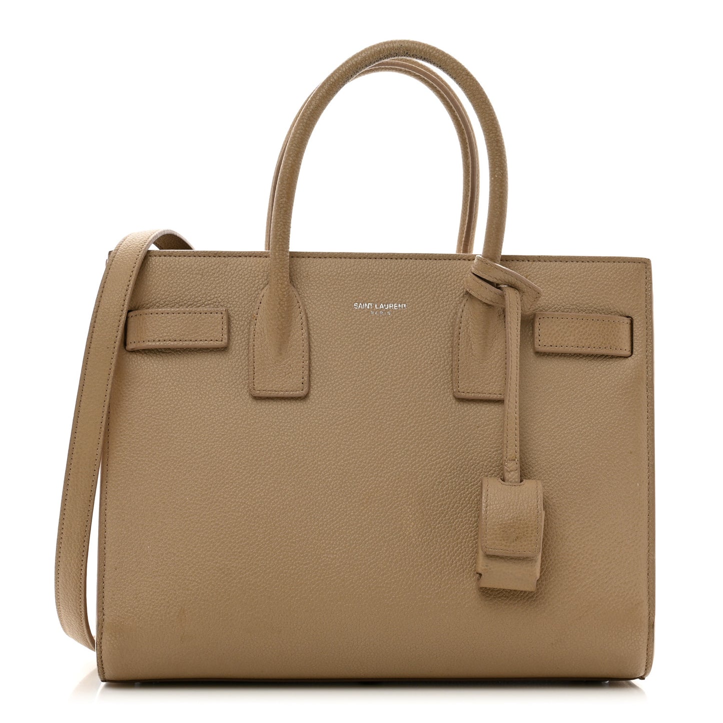 Grained Calfskin Baby Sac De Jour Dark Beige