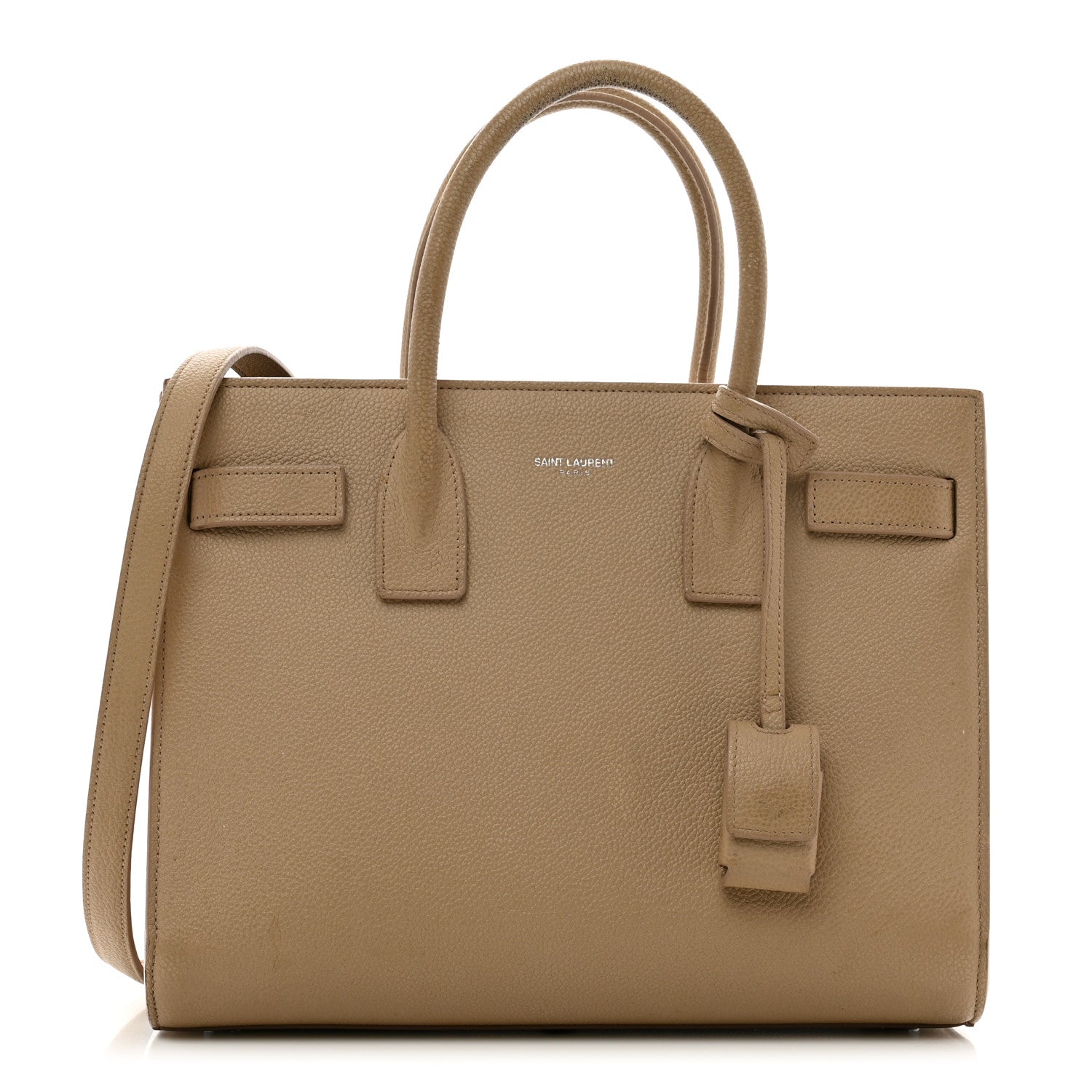 Saint Laurent Grained Calfskin Baby Sac De Jour Dark Beige 1 of 14