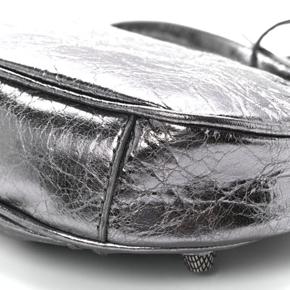 Balenciaga Metallic Agneau Arena Le Cagole Purse With Chain Mini Silver 11 of 11
