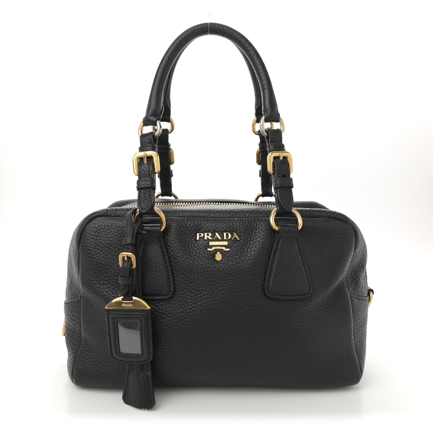 Prada Vitello Daino Bauletto Black 1 of 12