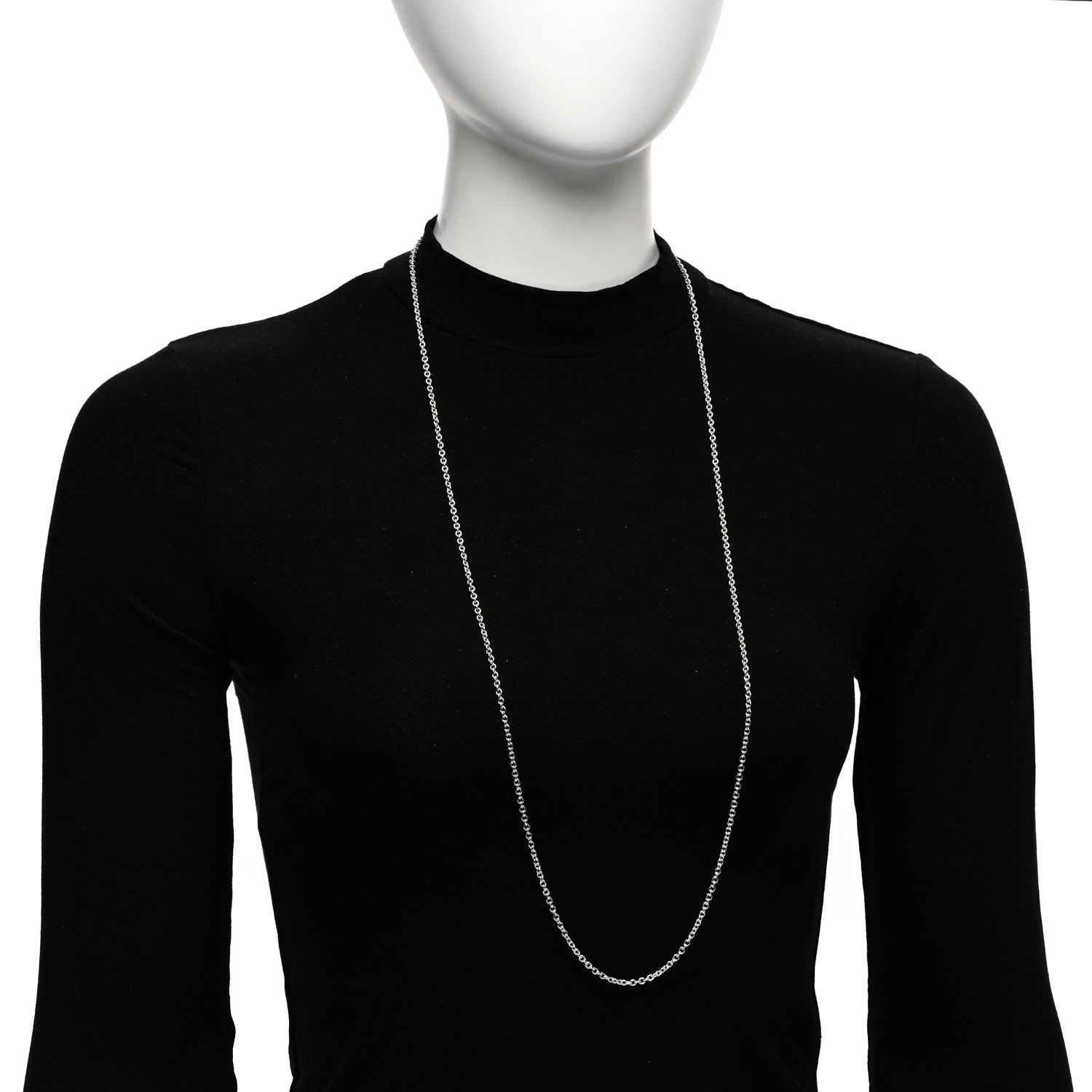 Tiffany Sterling Silver Link Chain Necklace 36" 2 of 4