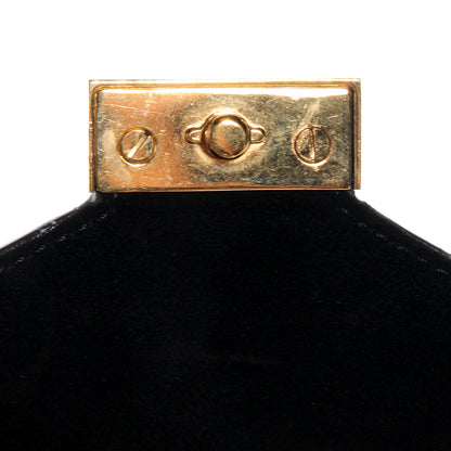 Celine Calfskin Medium Diamond Shoulder Bag Black 10 of 10