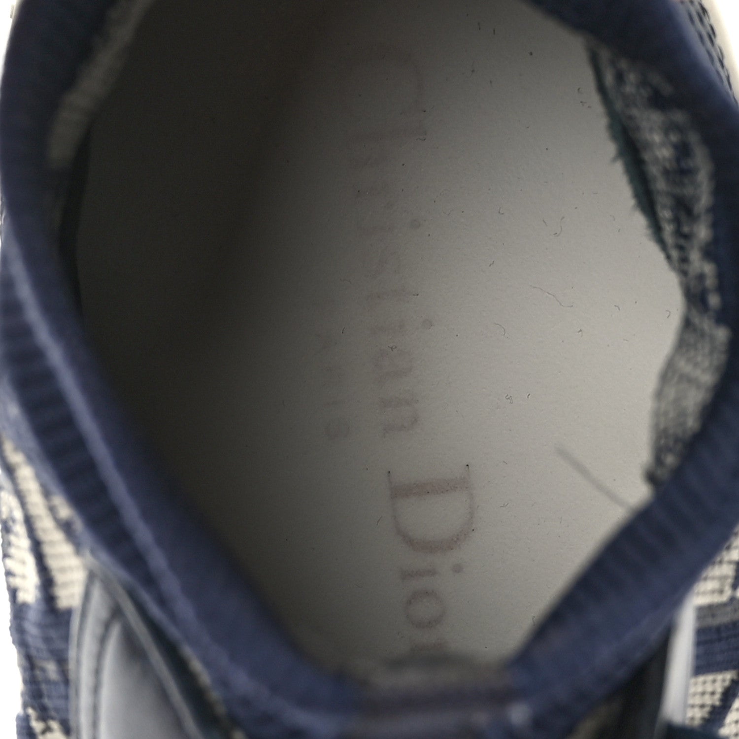 Christian Dior Technical Knit Calfskin Oblique Womens Walk'n Dior Mid Top Sneakers 36 Deep Blue 8 of 8