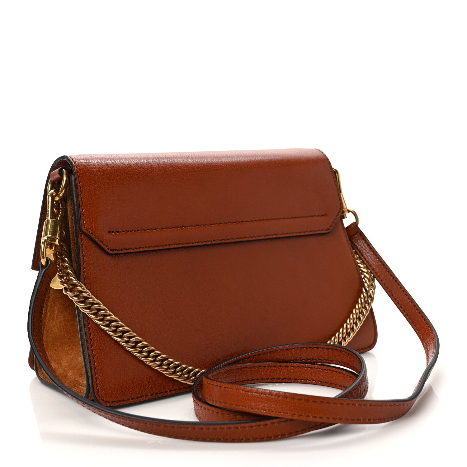 Givenchy Goatskin Suede Small GV3 Shoulder Bag Chestnut 3 of 8