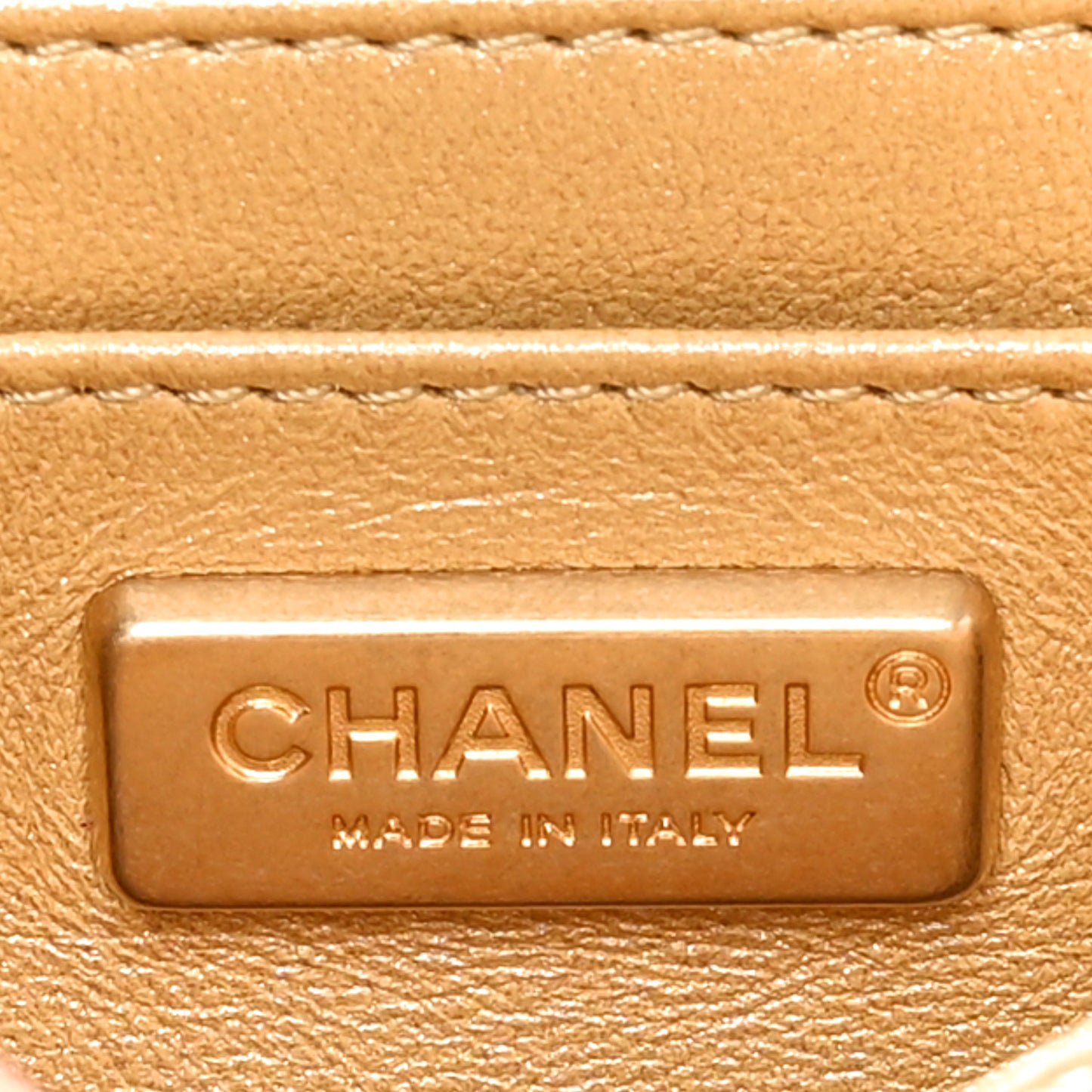 Metallic Woven Fabric Mini Rectangular Flap Gold