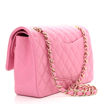 Chanel Caviar Quilted Medium Double Flap Pink 3 of 11