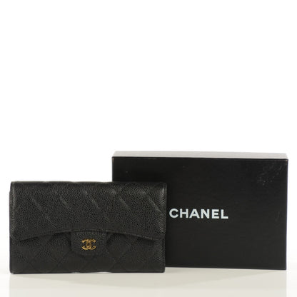 Chanel Caviar Quilted Large Flap Wallet Black 5 of 9