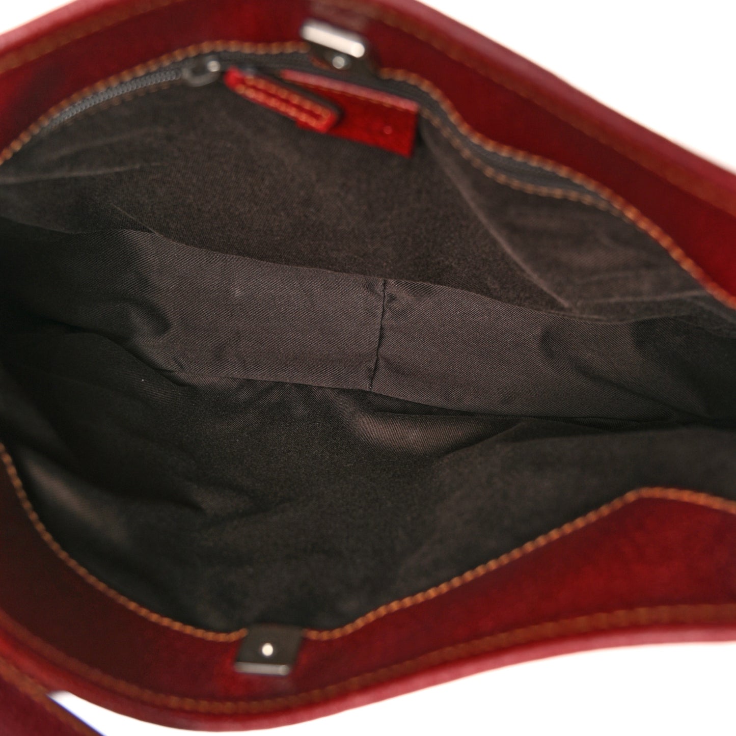 Monogram Calfskin Shoulder Bag Hobo Red