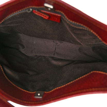 Gucci Monogram Calfskin Shoulder Bag Hobo Red 5 of 9