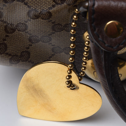 Gucci Crystal Monogram Medium Babouska Boston Dark Brown 8 of 8