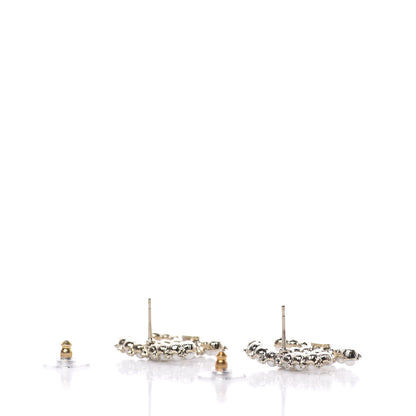 Chanel Pearl Crystal CC Earrings Gold 3 of 5