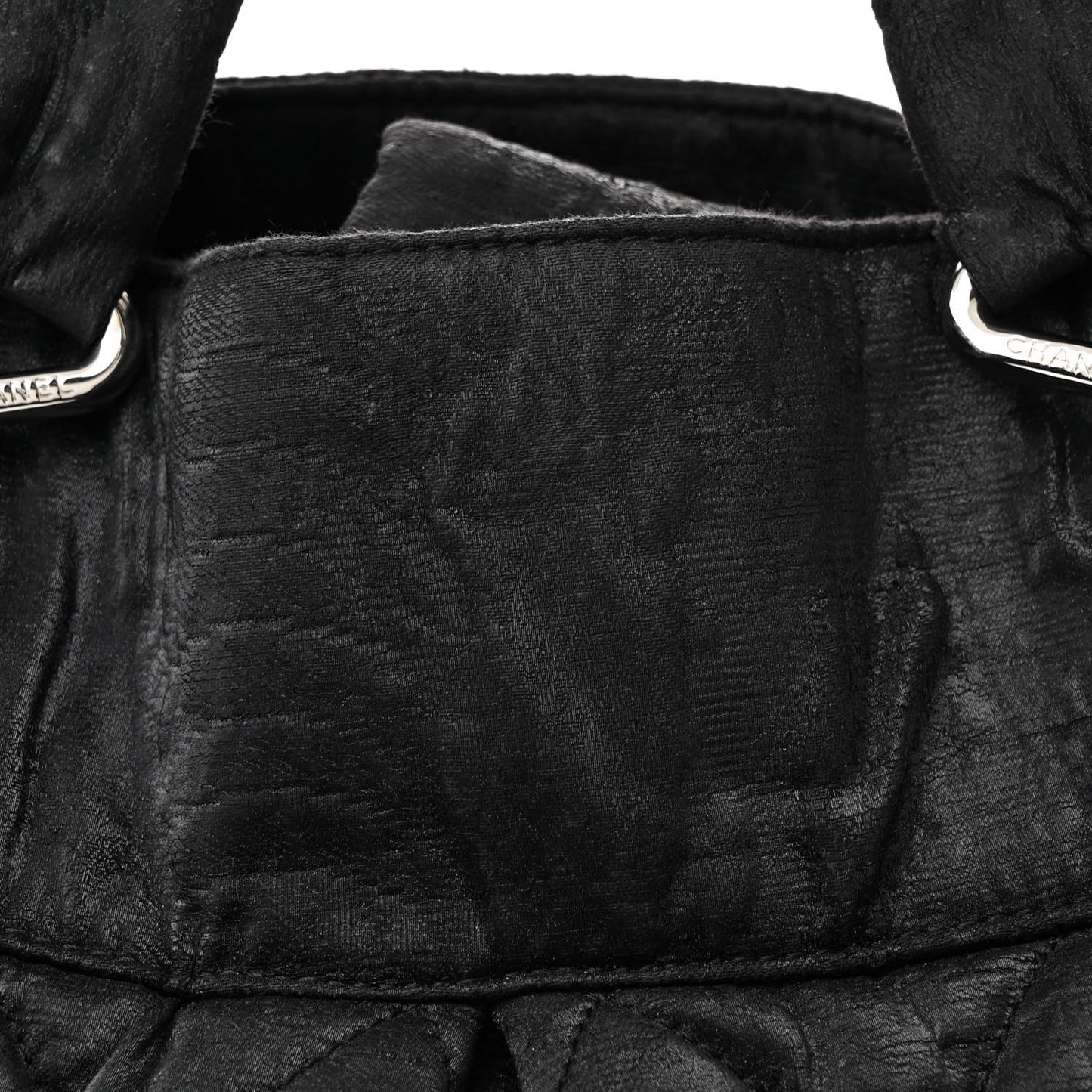 Crinkled Coated Canvas Le Marais Large Tote Black